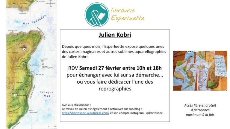 Lire la suite à propos de l’article RDV Samedi 27 février 2021 de 10h à 18h avec Julien Kobri