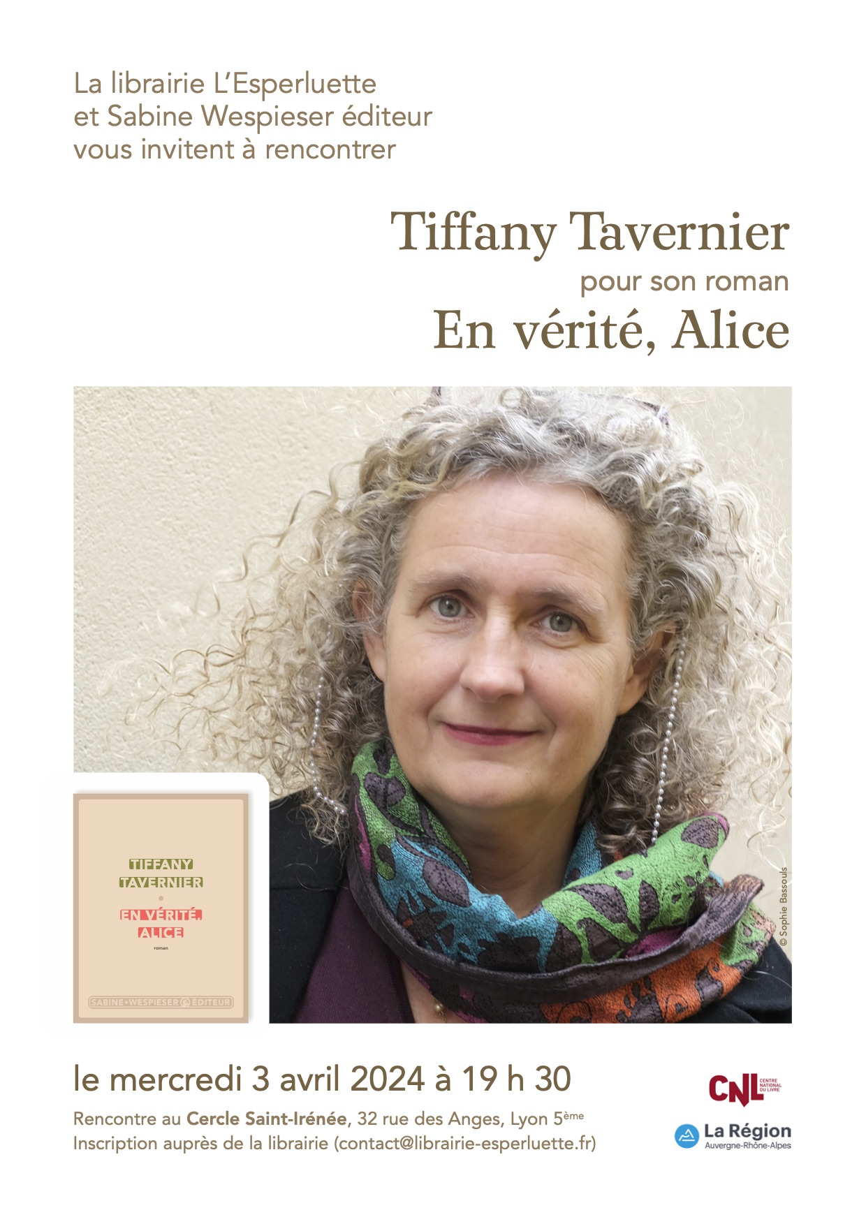 You are currently viewing Rencontre avec Tiffany Tavernier, autrice de «En vérité, Alice», ed Sabine Wespieser