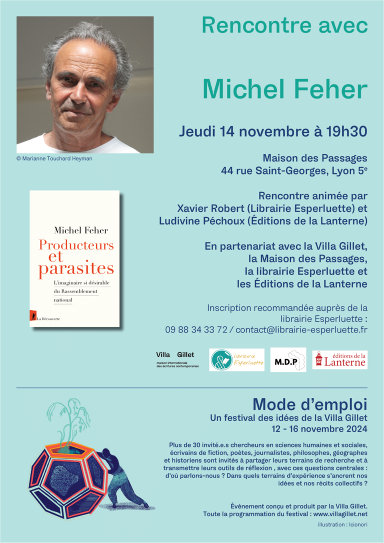 Lire la suite à propos de l’article  Rencontre avec Michel Feher 