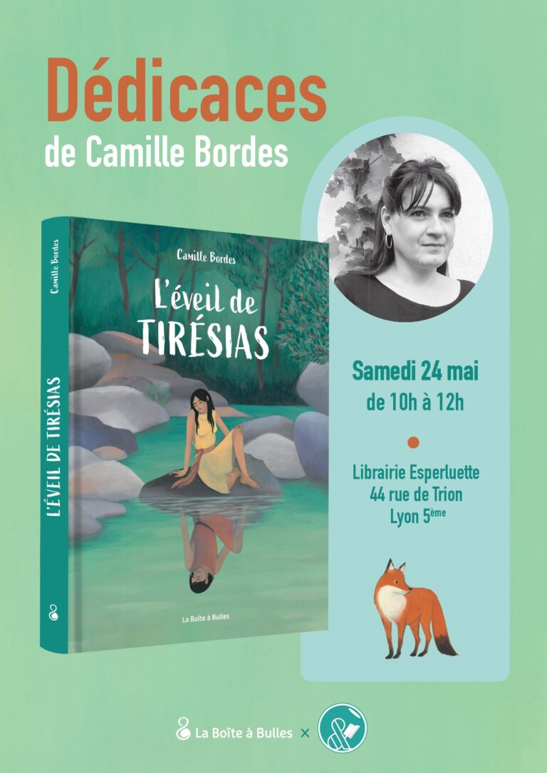 Lire la suite à propos de l’article Dédicaces de Camille B pour sa BD « L’éveil de Tirésias »