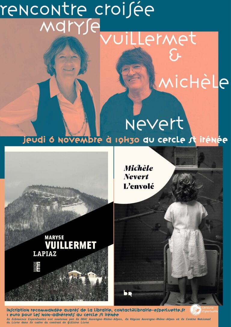 Lire la suite à propos de l’article Rencontre littéraire croisée avec Maryse Vuillermet et Michèle Nevert
