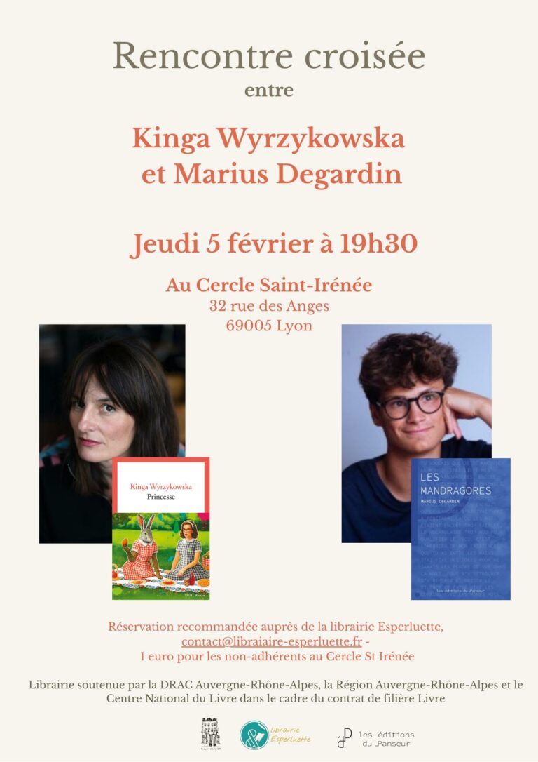 Lire la suite à propos de l’article Rencontre croisée Kinga Wyrzykowska et Marius Degardin
