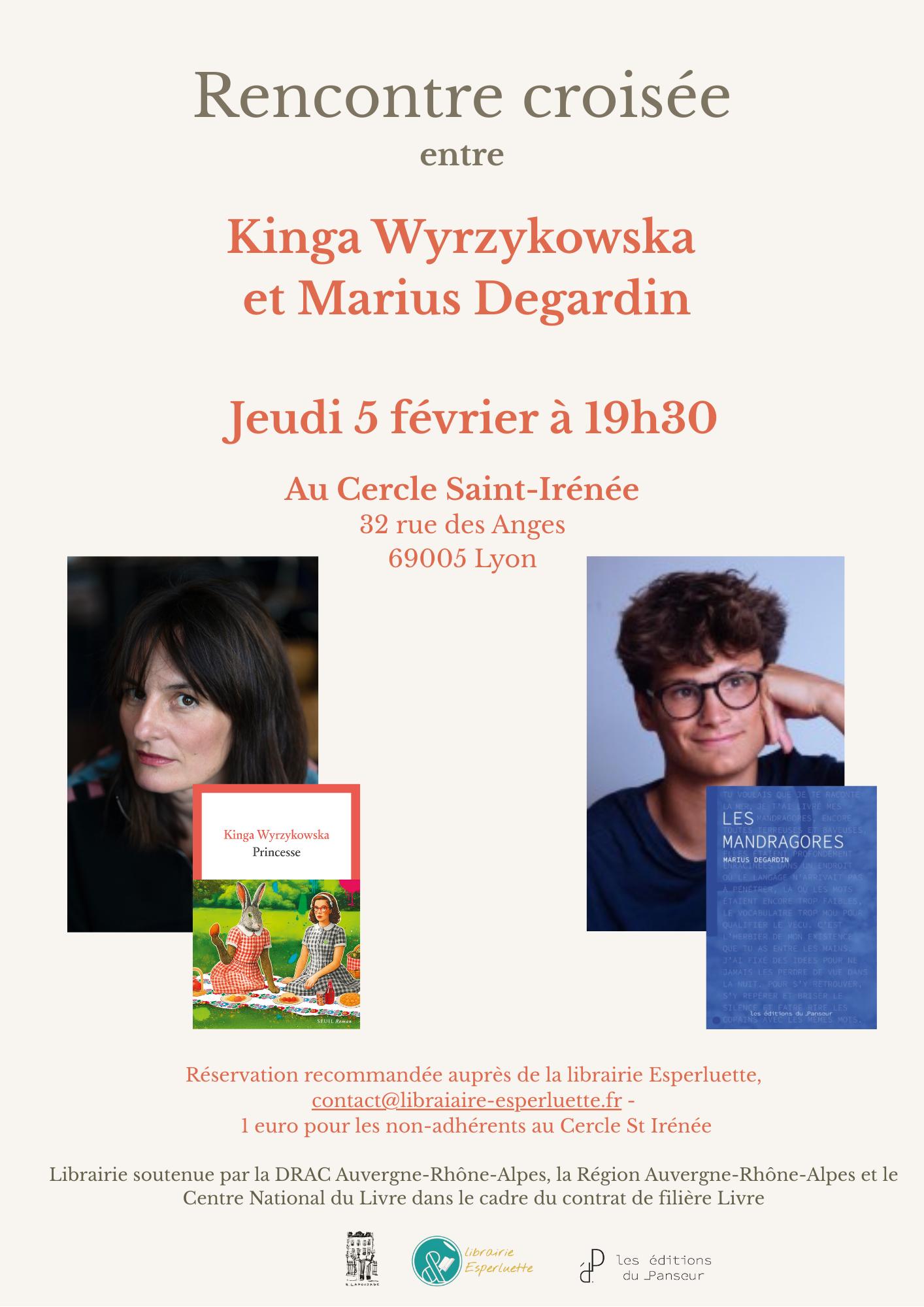Lire la suite à propos de l’article Rencontre croisée Kinga Wyrzykowska et Marius Degardin