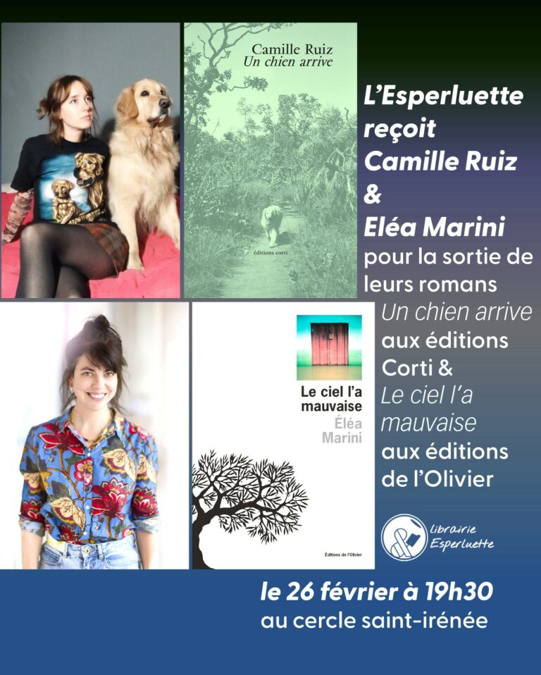 Lire la suite à propos de l’article Rencontre croisée entre Eléa Marini et Camille Ruiz