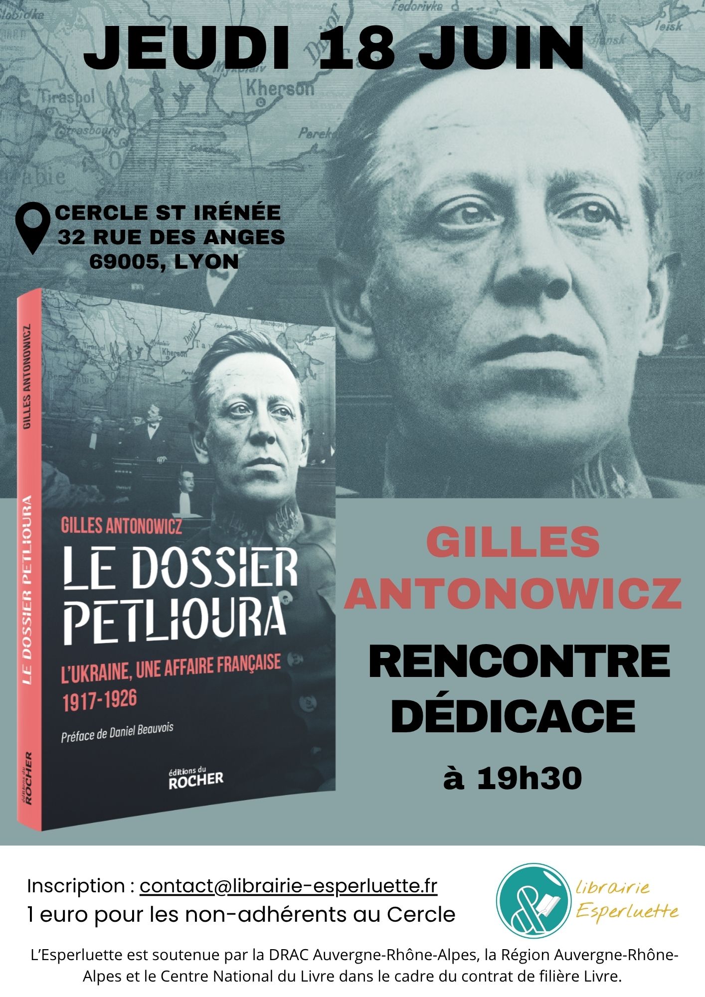 Lire la suite à propos de l’article Rencontre avec Gilles Antonowicz autour de son livre Le dossier Petlioura