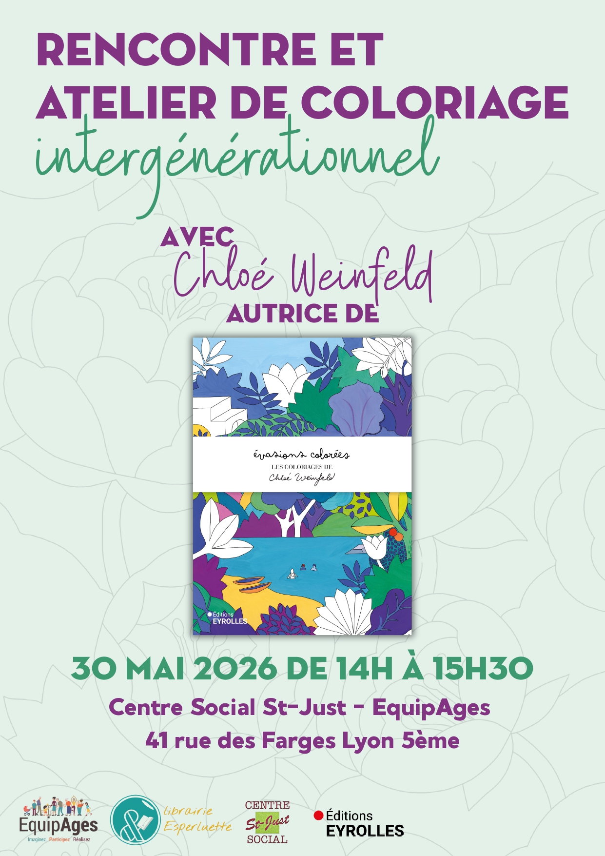 Lire la suite à propos de l’article Colorie avec Chloé Weinfeld : atelier-dédicaces autour de son carnet de coloriage