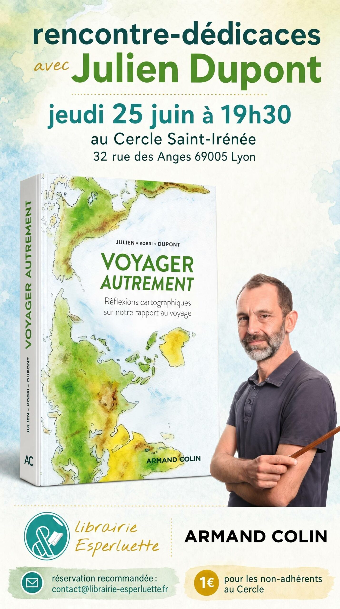 Lire la suite à propos de l’article Rencontre avec Julien Dupont autour de son livre « Voyager autrement -réflexions cartographiques sur notre rapport au voyage »